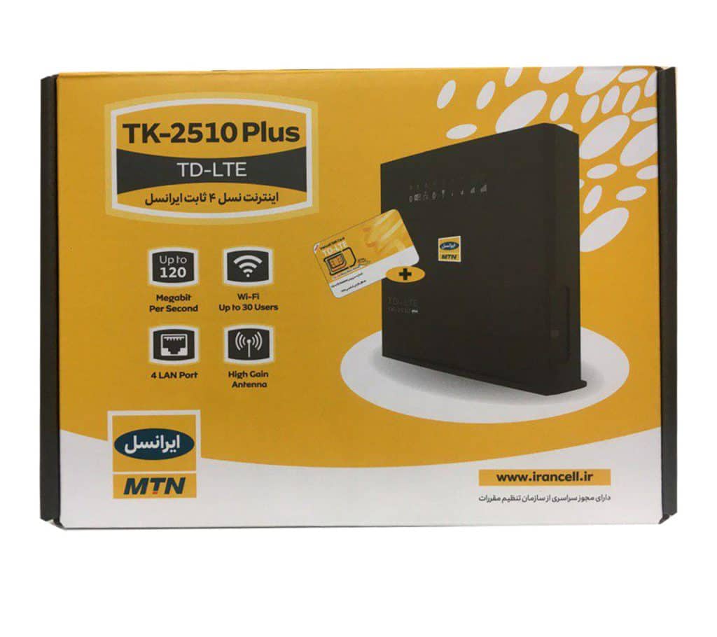 مودم TD-LTE ایرانسل مدل TK-2510 PLUS آک — تصویر ۴