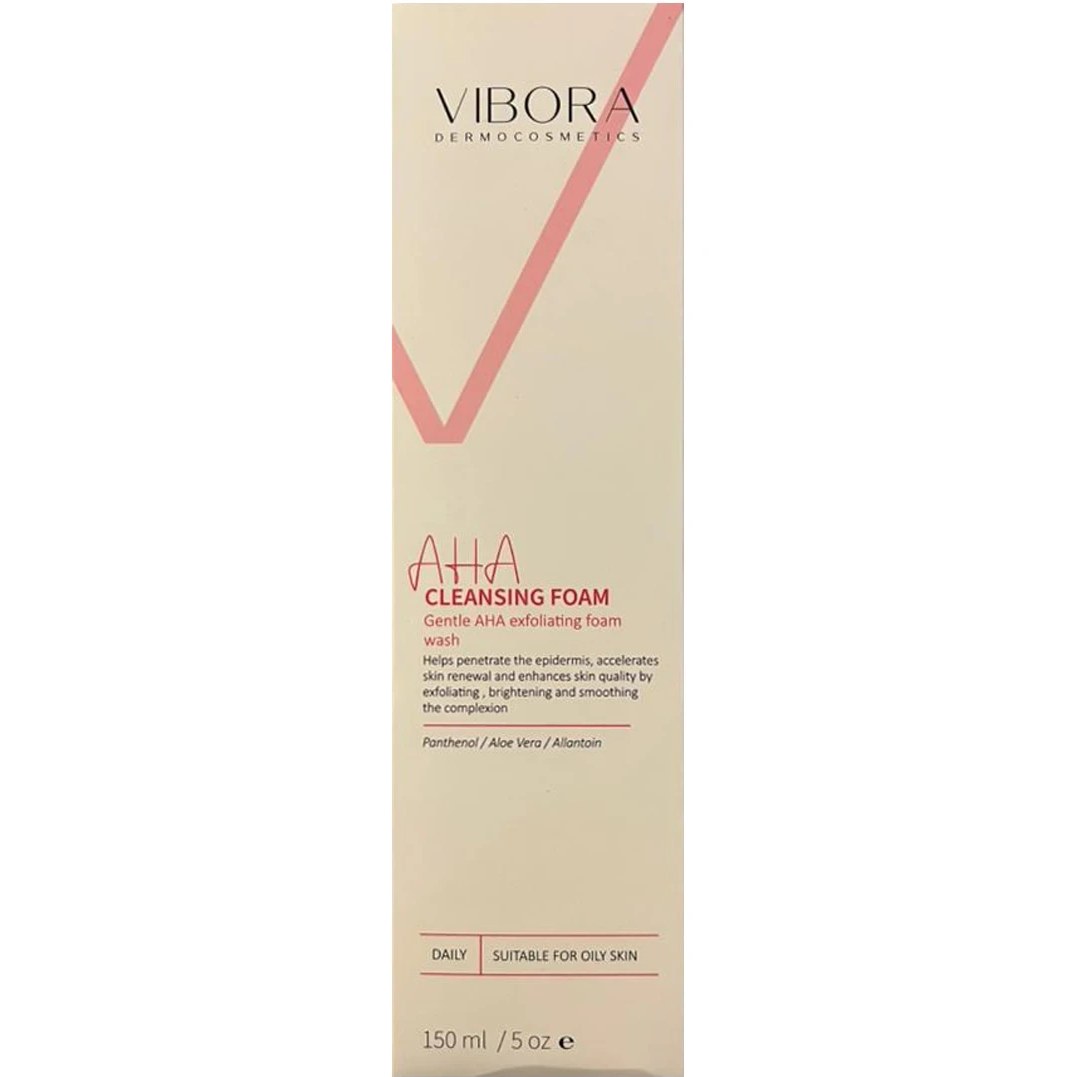 فوم شستشو پوست چرب لایه بردار VIBORA AHA حجم 150 میل