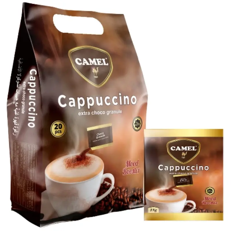 کاپوچینو کمل camel همراه با پودر شکلات گرانولا — تصویر ۲