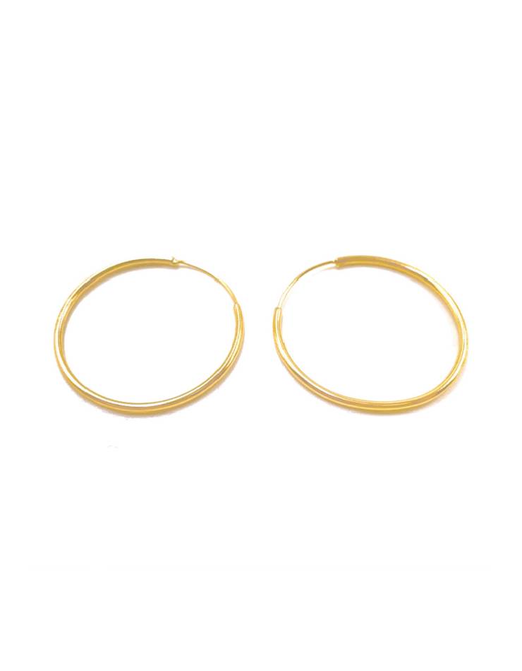 گوشواره طلا حلقه ای ساده 30 — تصویر ۲