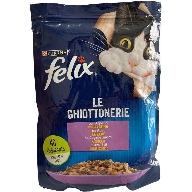 پوچ گربه فلیکس پورینا فرانسه طعم بره و گوشت شکاری ژله ای 85 گرم (ترکیه) اصلی ا Felix Sensations Lamb Jellies 85g