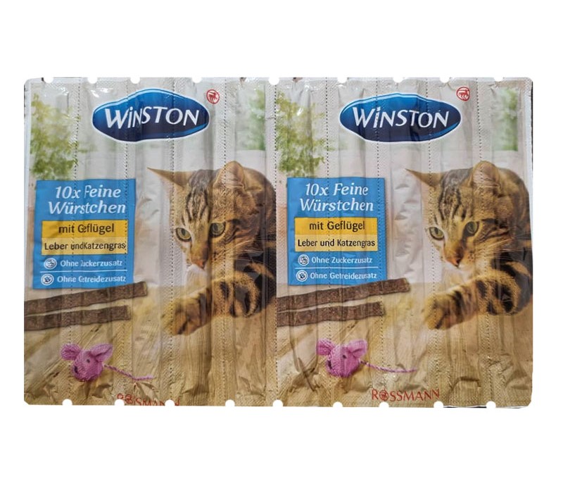 تشویقی مدادی وینستون گربه طعم جگر مرغ و طیور (Winston with Chicken and Liver)