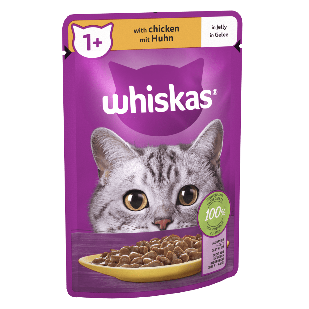 پوچ گربه ویسکاس طعم مرغ وزن 85 گرم ا Whiskas Pouch With Chicken 85gr