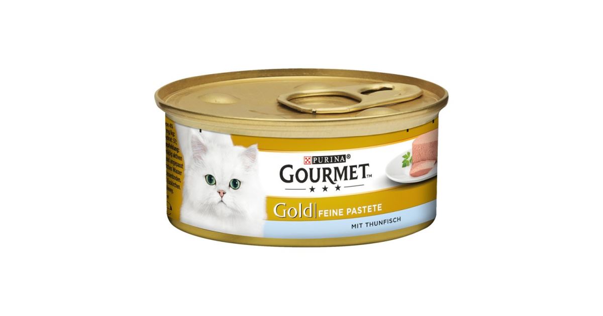 کنسرو غذای گربه گورمت گلد پته با طعم ماهی تن | Gourmet Gold pate tuna fish
