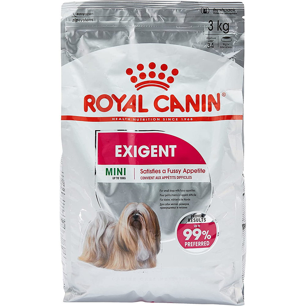 غذای خشک مخصوص سگ نژاد کوچک بدغذا مینی اگزیجنت رویال کنین وزن 3 کیلوگرم ا Royal Canin Mini Exigent