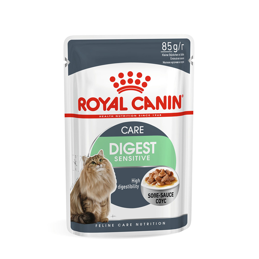 غذای پوچ گربه دایجستیو کر رویال کنین وزن 85 گرم | Royal Canin digestive care