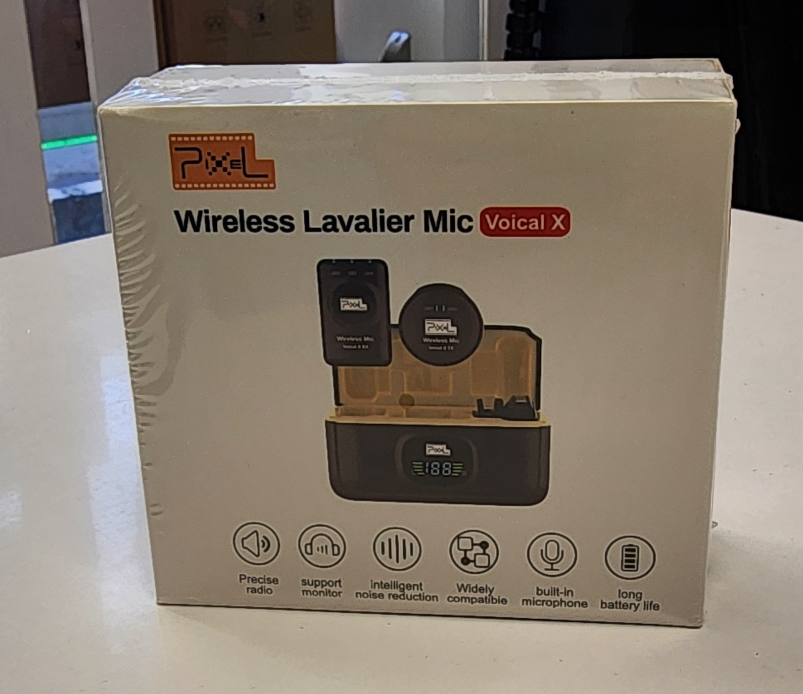 میکروفون دوکاربره wireless lavslier mic voical x pixel