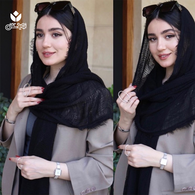 شال حصیری مشکی کد 33553 — تصویر ۲