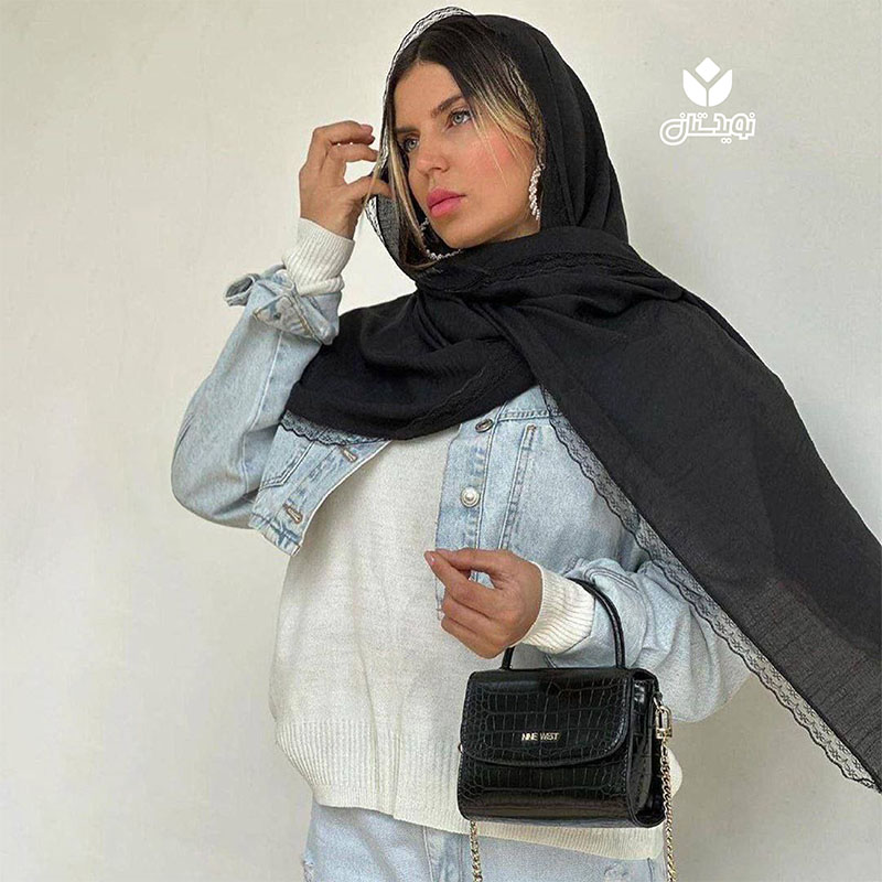 شال حاشيه گيپور کد 33338 — تصویر ۶