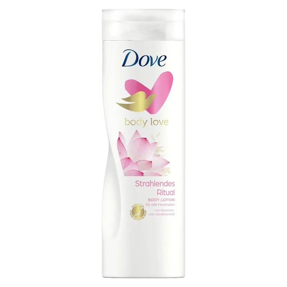 لوسیون بدن Body Love داو Dove مدل Glowing Care حاوی گل لوتوس و برنج حجم 400 میل