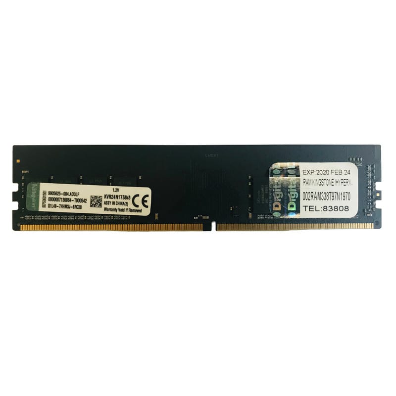 رم دسکتاپ DDR4 تک کاناله 2400 مگاهرتز CL15 کینگستون مدل KVR ظرفیت 8 گیگابایت — تصویر ۲