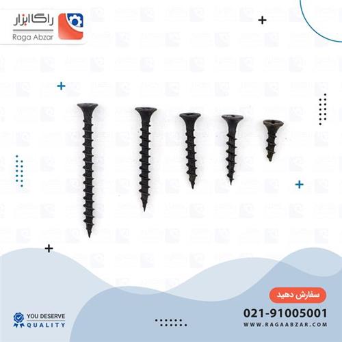 پیچ 6 MDF مشکی (300 عددی)