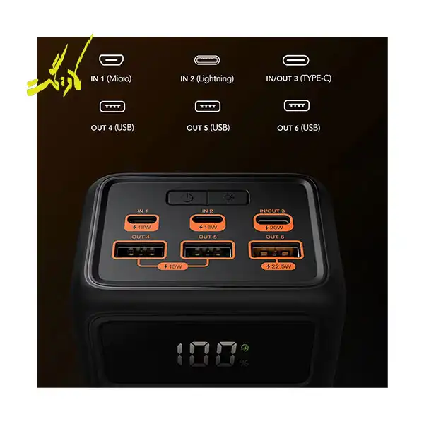 پاوربانک کمپینگ وگر مدل VEGER Tank Lite 50000mAh 22.5W Camping Power Bank — تصویر ۵