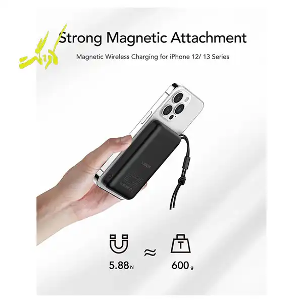 پاور بانک وایرلس برند وگر مدل VEGER MagOn Magnetic Wireless Power Bank 10000mAh — تصویر ۵