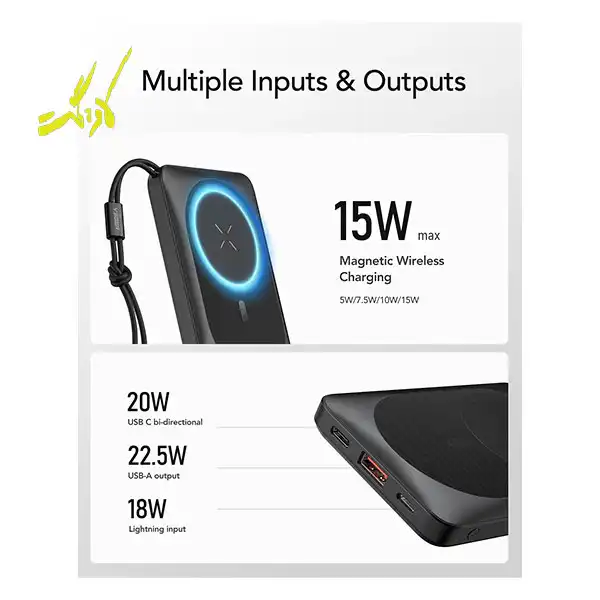 پاور بانک وایرلس برند وگر مدل VEGER MagOn Magnetic Wireless Power Bank 10000mAh — تصویر ۶