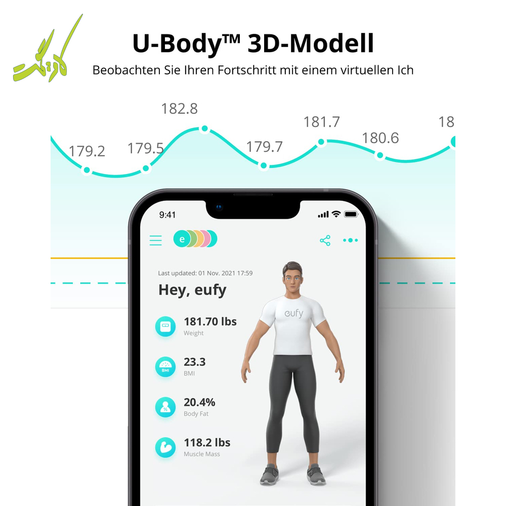 ترازوی ورزشی هوشمند دیجیتال انکر Eufy Smart Scale P2 T9148 — تصویر ۷