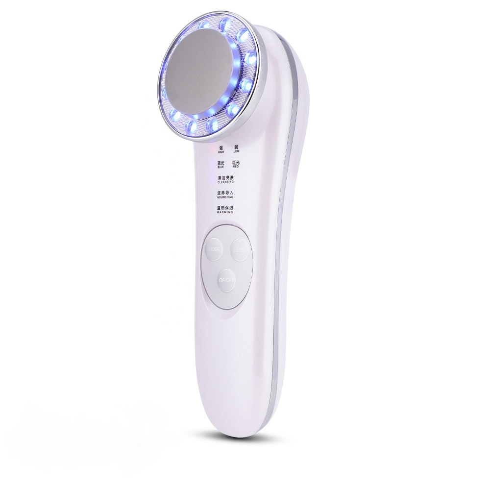 دستگاه ماساژور (اسکوم) EMS اولتراسونیک RF درمان با نور LED مدل LED Photon Ultrasonic Lifting Skin Wrinkle Remover Anti Aging Skin