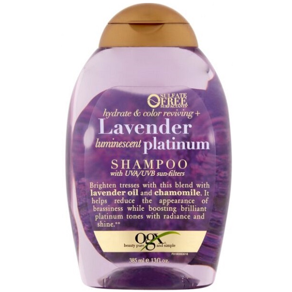 شامپو لاوندر مراقبت از موهای پلاتینه او جی ایکس Ogx Lavender Platinum حجم 385 میلی لیتر