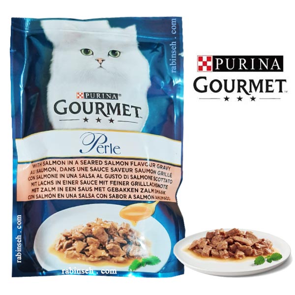 پوچ گورمت گربه سالمون در سس گروی – 85 گرم