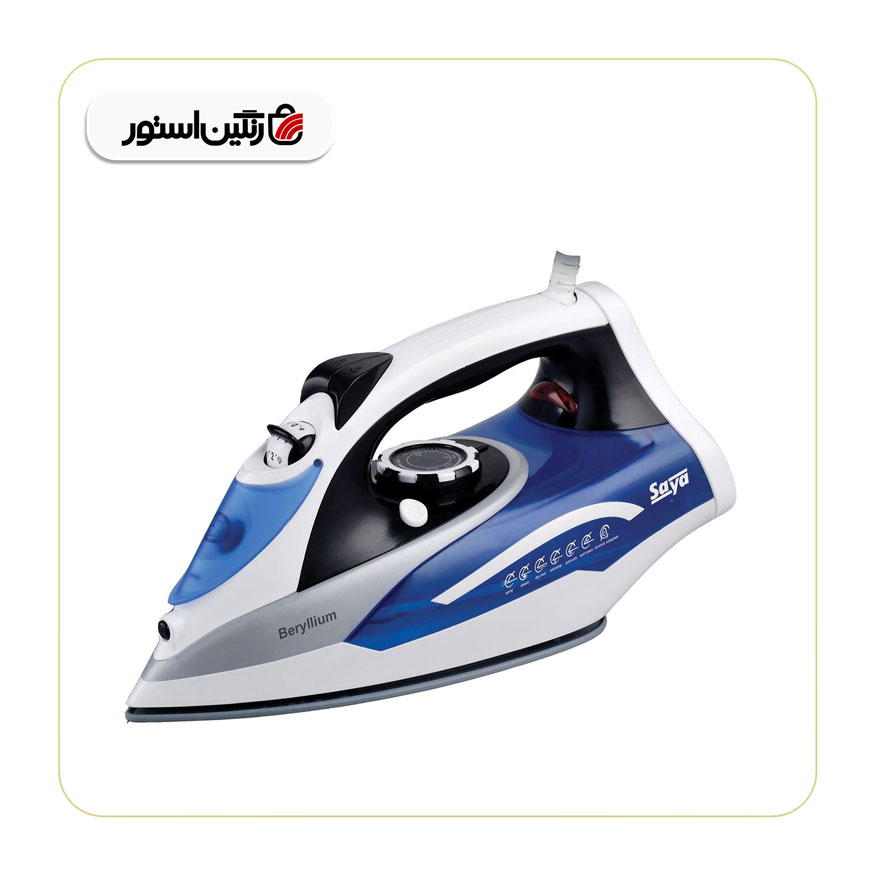 اتو بخار کف سراميک پارس خزر مدل برليوم- آبي