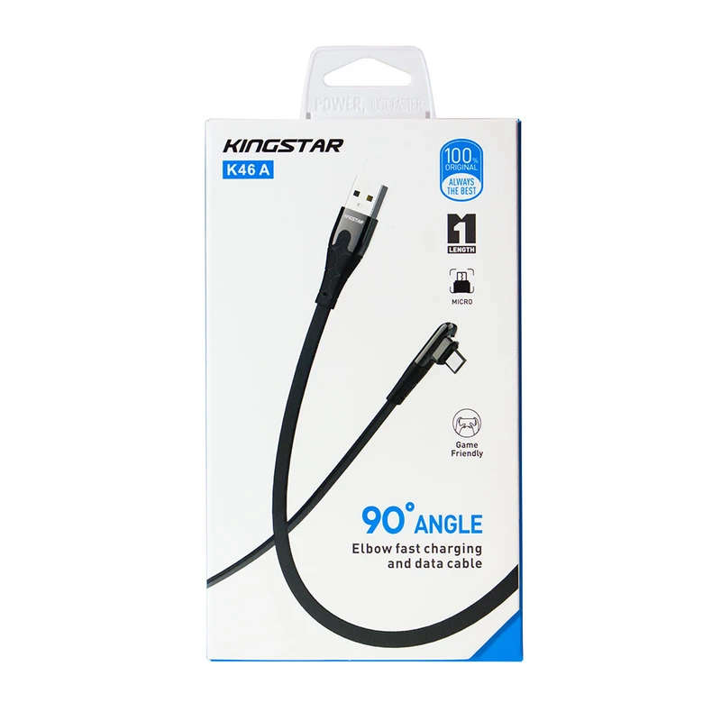 کابل تبدیل USB به microUSB کینگ استار مدل K46A طول 1 متر — تصویر ۳