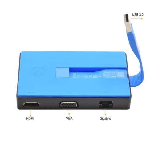 تراول داک تبدیل hp(استوک) USB/ HDMI/ VGA