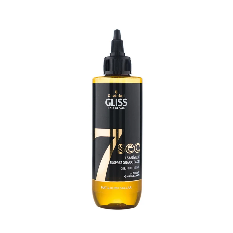 روغن مو گلیس 7Sec طلایی مدل Oil Nutritive اصل