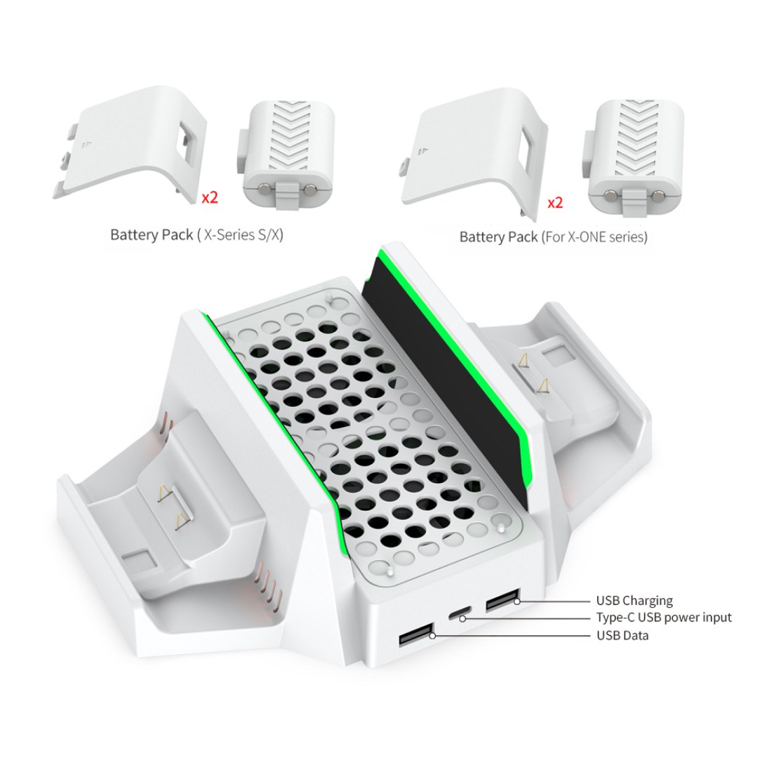 فن خنک کننده و پایه شارژر ایکس باکس دابی مدل TYX-0663 مناسب برای Xbox Series S — تصویر ۸