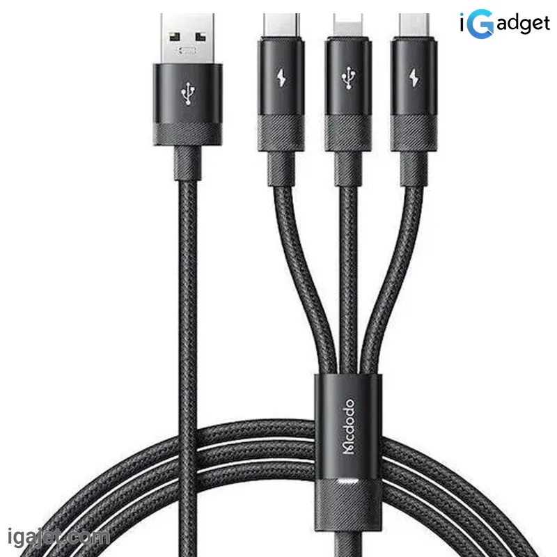 کابل سه سر 1In3 مک دودو Mcdodo CA-5790 طول 1.2 متر 15 وات