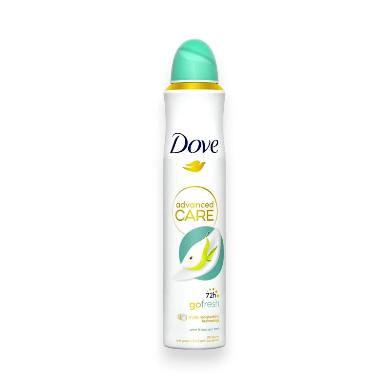 اسپری ضد تعریق داو زنانه مدل ادونسد کر گو فرش گلابی و آلوئه‌ورا (Dove go fresh) – ۲۵۰ میلی‌لیتر