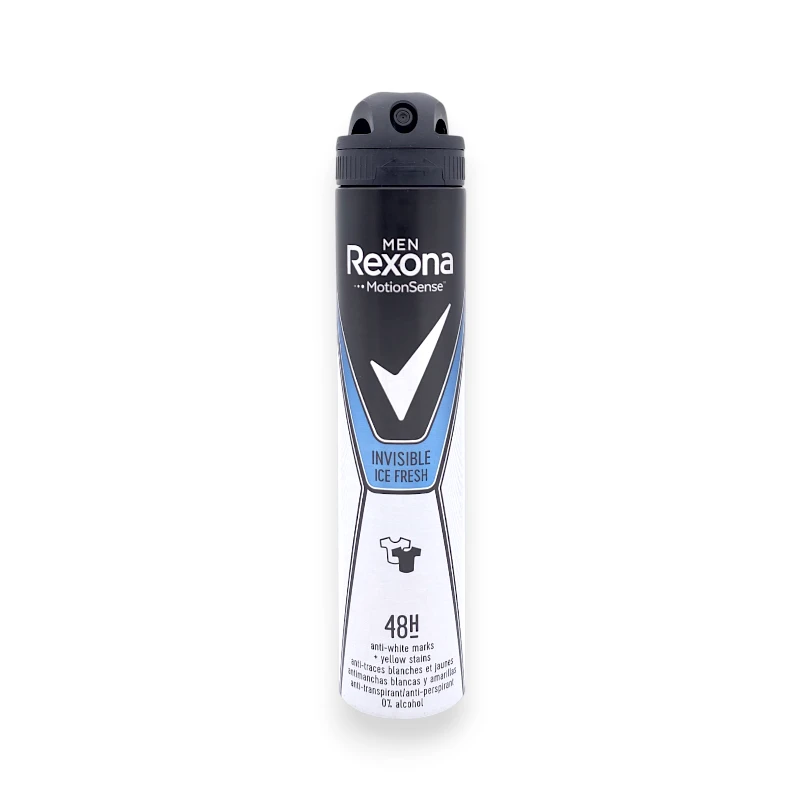 اسپری ضد تعریق مردانه رکسونا مدل اینویزیبل آیس فرش (Rexona Invisible Ice Fresh) – ۲۰۰ میلی‌لیتر — تصویر ۲