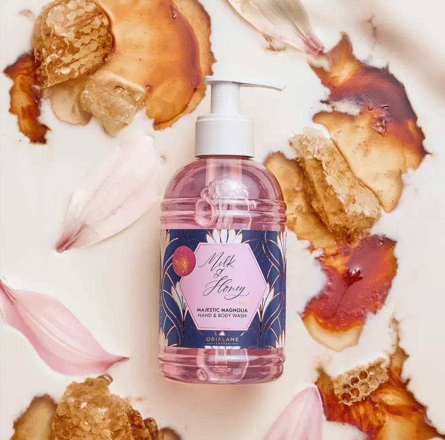 شوینده دست و بدن شیر و عسل با رایحه مگنولیا اوریفلیم Milk & Honey Majestic Magnolia Hand & Body Wash — تصویر ۲