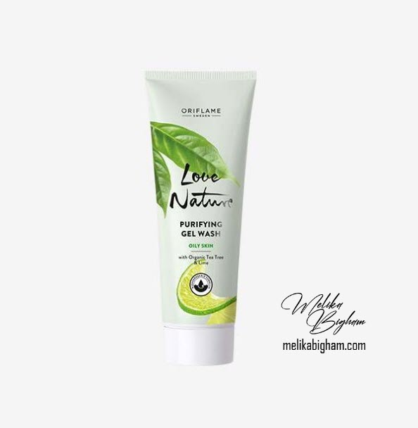 ژل شستشوی صورت تی تری و لیمو لاونیچر اوریفلیم Love Nature Cleansing Gel with Organic Tea Tree and Lime