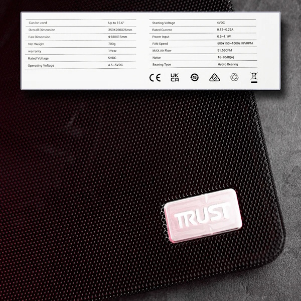 پایه خنک کننده لپ تاپ تراست مدل TPAD-1 — تصویر ۴