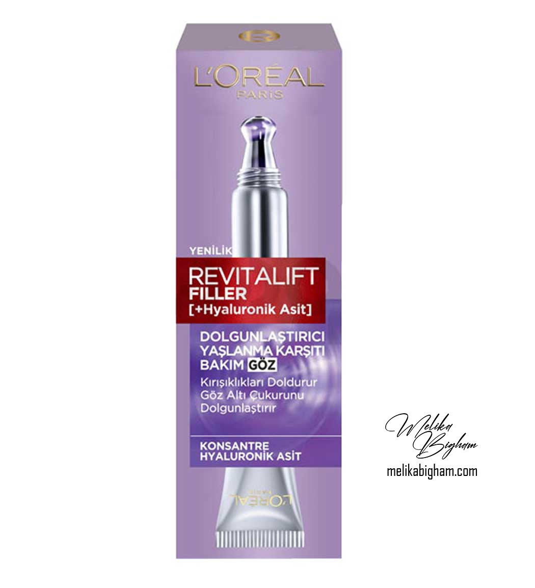 کرم دور چشم فیلر روتالیفت لورال L’Oreal Paris Revitalift Filler Hyaluronic Acid Anti Ageing Eye Cream