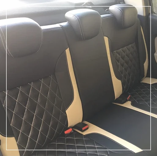 روکش صندلی رنو سیمبل Renault مدل لمسه لوزی+گلدوزی برند R-1108) ECCCO) — تصویر ۵