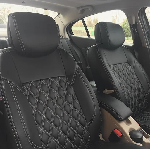 روکش صندلی رنو فلوئنس Renault مدل لوزی دو خط برند R-1051) ECCCO)