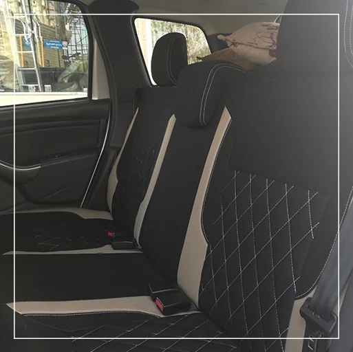 روکش صندلی رنو داستر Renault مدل لمسه لوزی+گلدوزی برند R-1046) ECCCO) — تصویر ۳