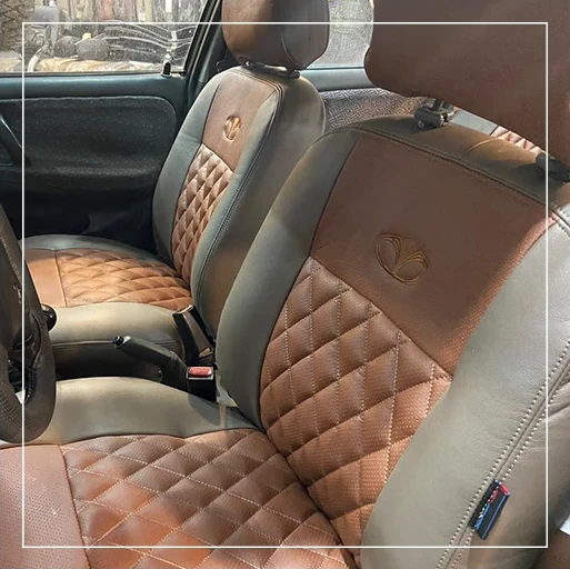روکش صندلی دوو سیلو Daewoo مدل لمسه لوزی+گلدوزی برند R-1040) ECCCO) — تصویر ۴