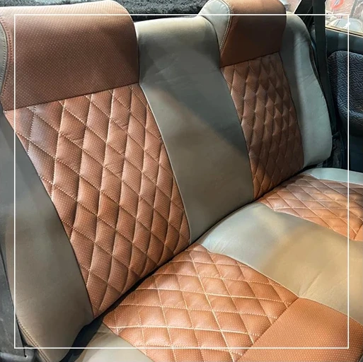 روکش صندلی دوو سیلو Daewoo مدل لمسه لوزی+گلدوزی برند R-1040) ECCCO) — تصویر ۵