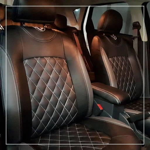 روکش صندلی دانگ فنگ اچ 30 کراس Dongfeng مدل لمسه لوزی+گلدوزی برند R-1029) ECCCO) — تصویر ۳