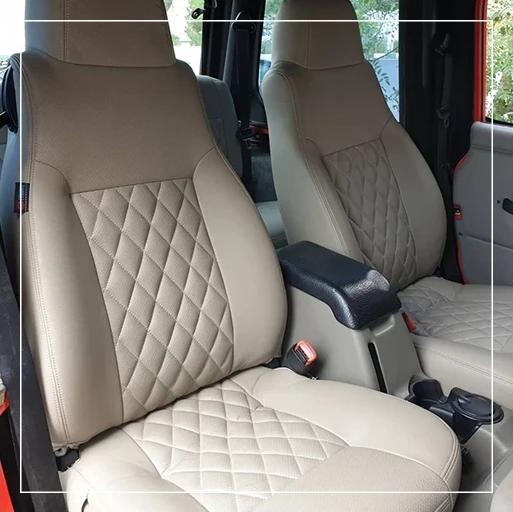 روکش صندلی جیپ رانگلر Jeep مدل لمسه لوزی برند R-981) ECCCO) — تصویر ۲