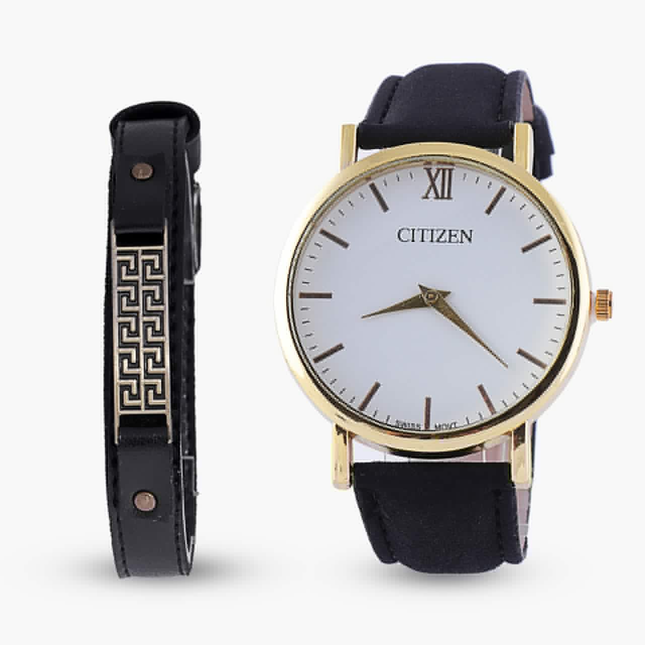 ست ساعت مچی CITIZEN و دستبند مدل 861