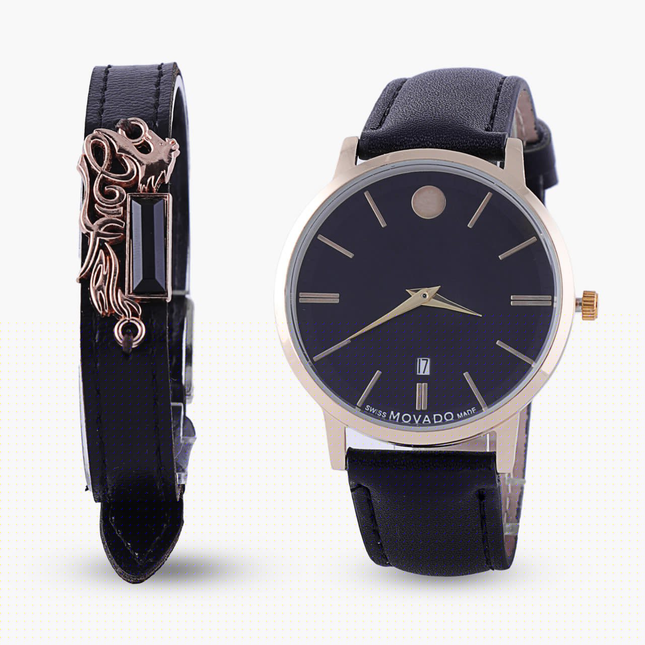 ست ساعتمچی MOVADO و دستبند مدل 853 — تصویر ۲