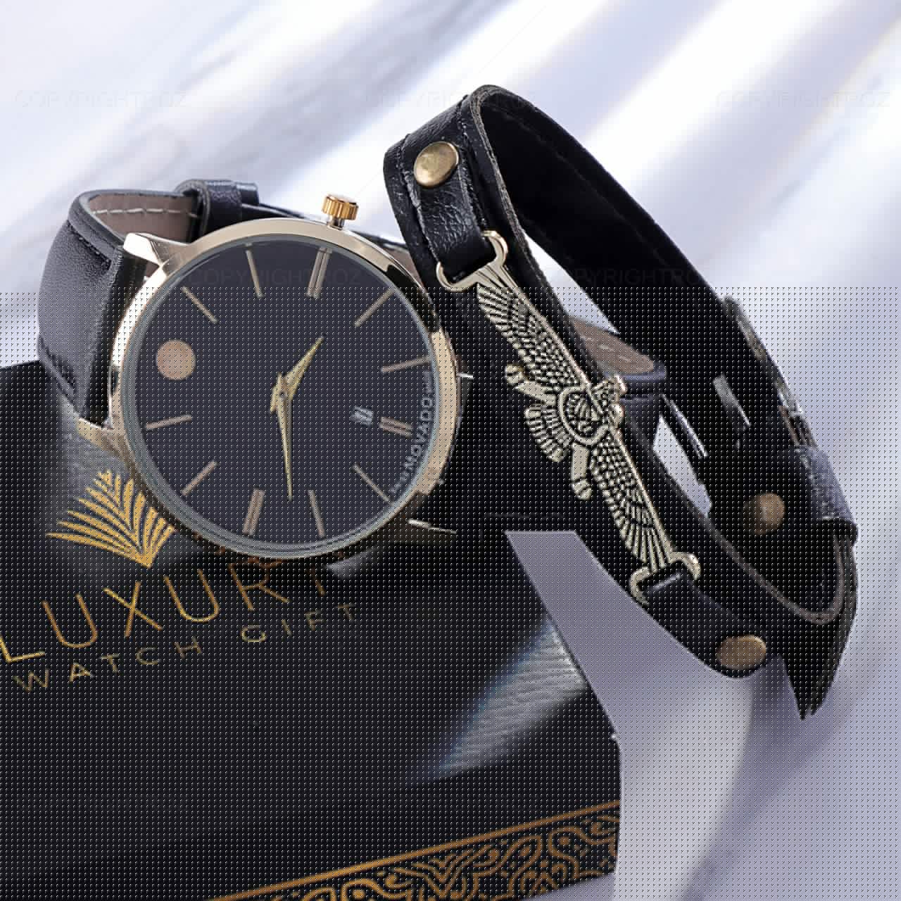 ست ساعتمچی MOVADO و دستبند مدل 852 — تصویر ۳