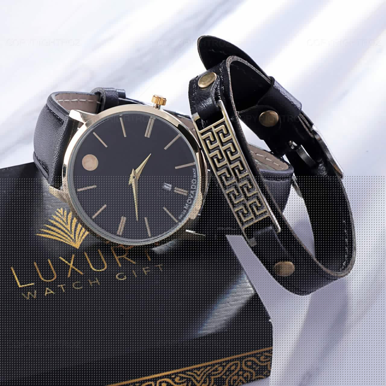 ست ساعتمچی MOVADO و دستبند مدل 850 — تصویر ۳