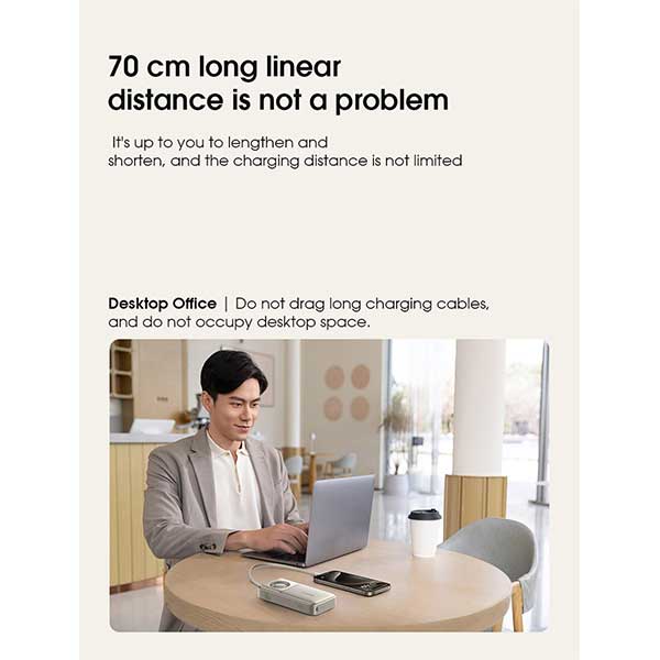 پاوربانک 20000mAh باسئوس Baseus Nomos PPLSC01-20 30W همراه با کابل لایتنینگ — تصویر ۷