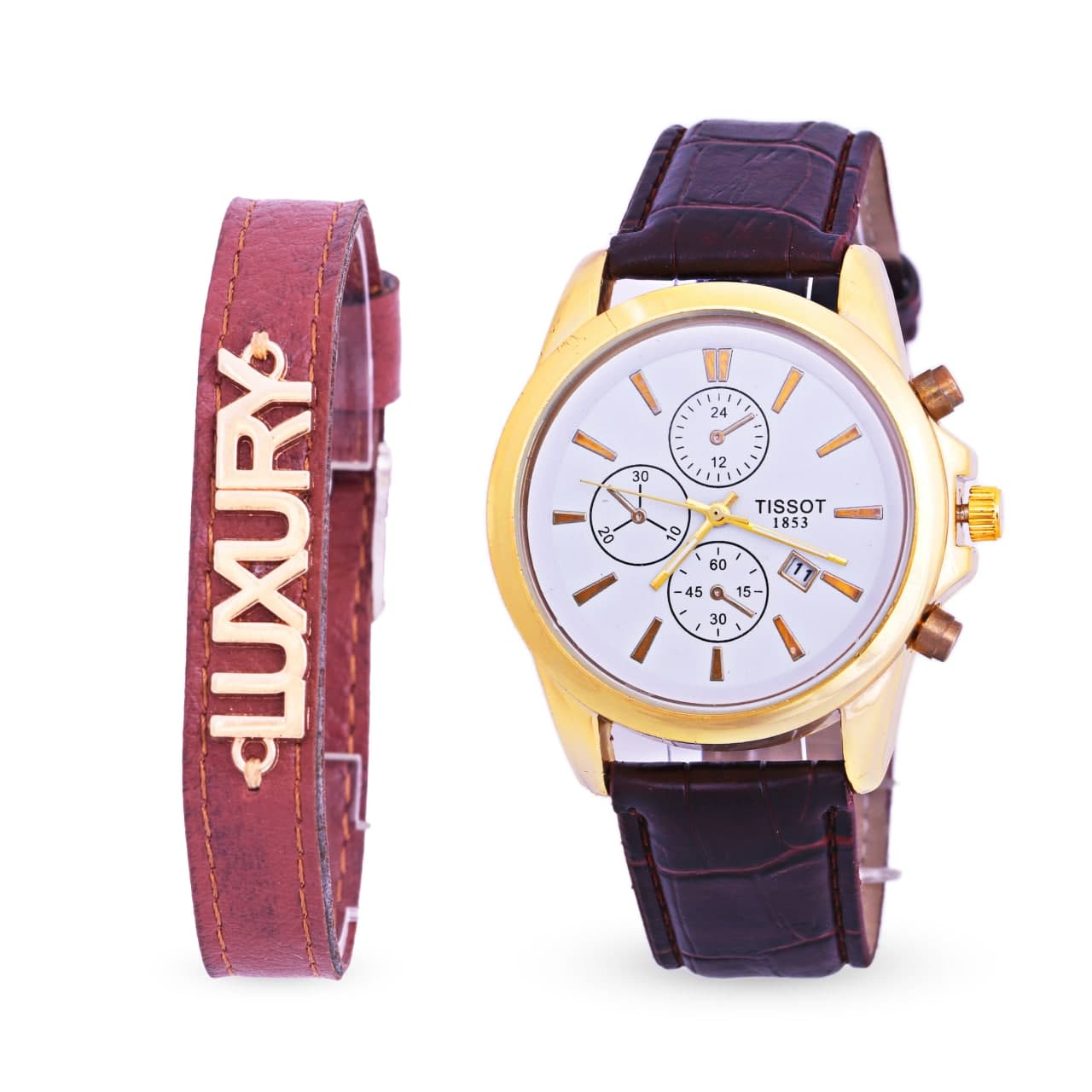 ست ساعت مچی و دستبند تیسوت Tissot مدل 672