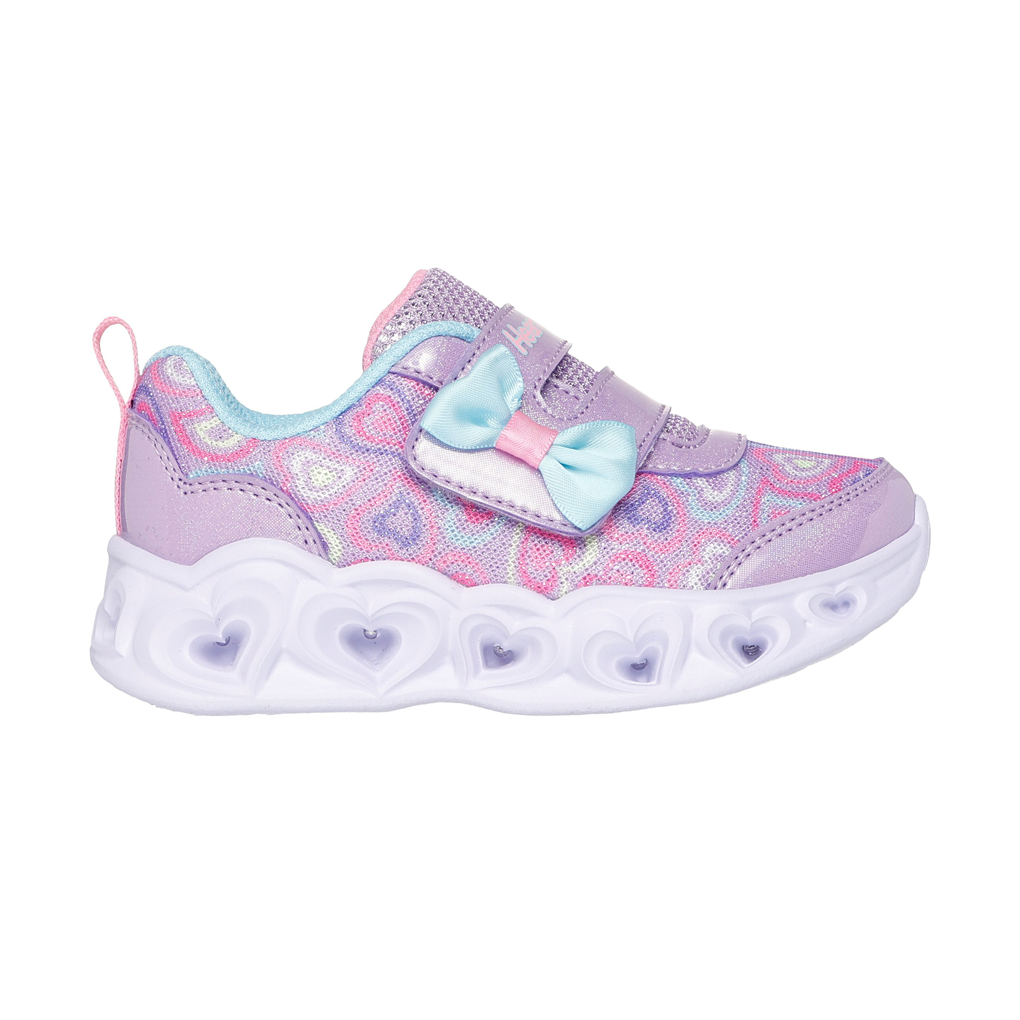 کفش چراغ‌دار خردسال دخترانه اسکچرز مدل 303258N LVMT Heart Lights – Boogie Land — تصویر ۳