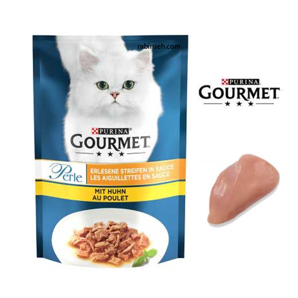 پوچ گربه گورمت مرغ در سس 85 گرم